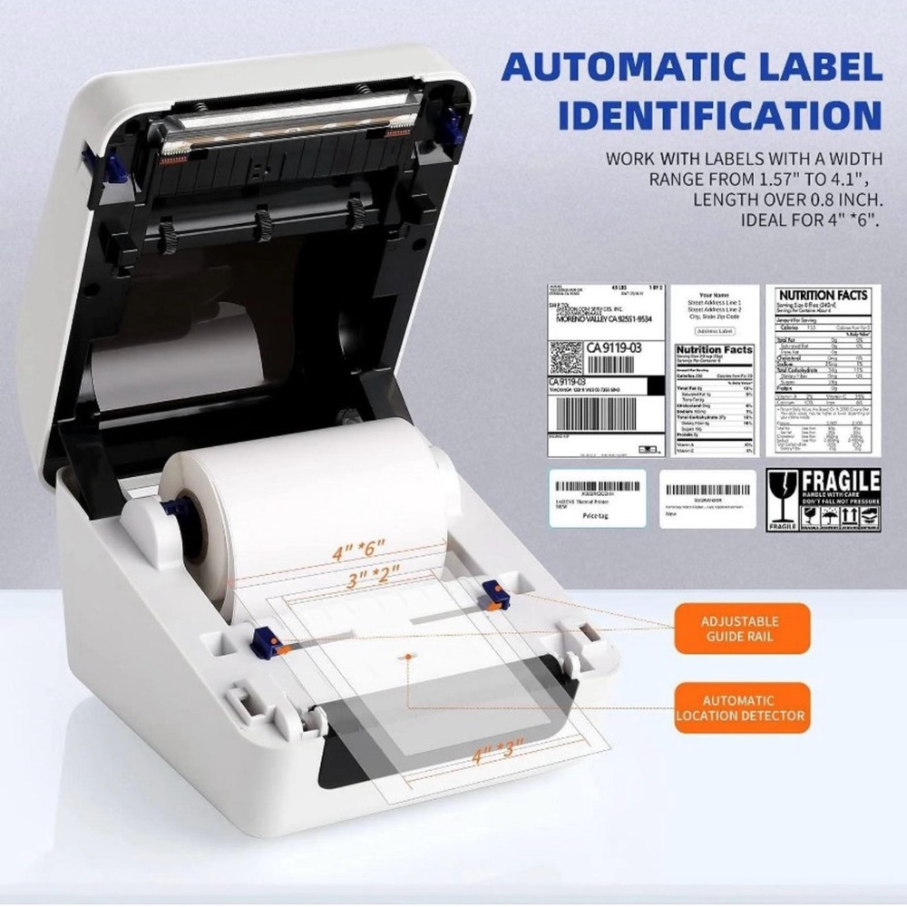 Jadens 168BT wireless Thermal Label printer white - Picture 5 of 8